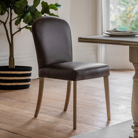 Hinton Dining Chair Antique Brown 2pk