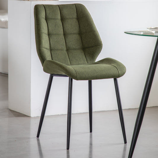 Manford Dining Chair Bottle Green 2pk