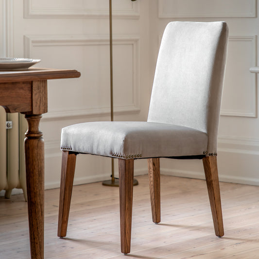 Highgrove Chair Dove Velvet 2pk