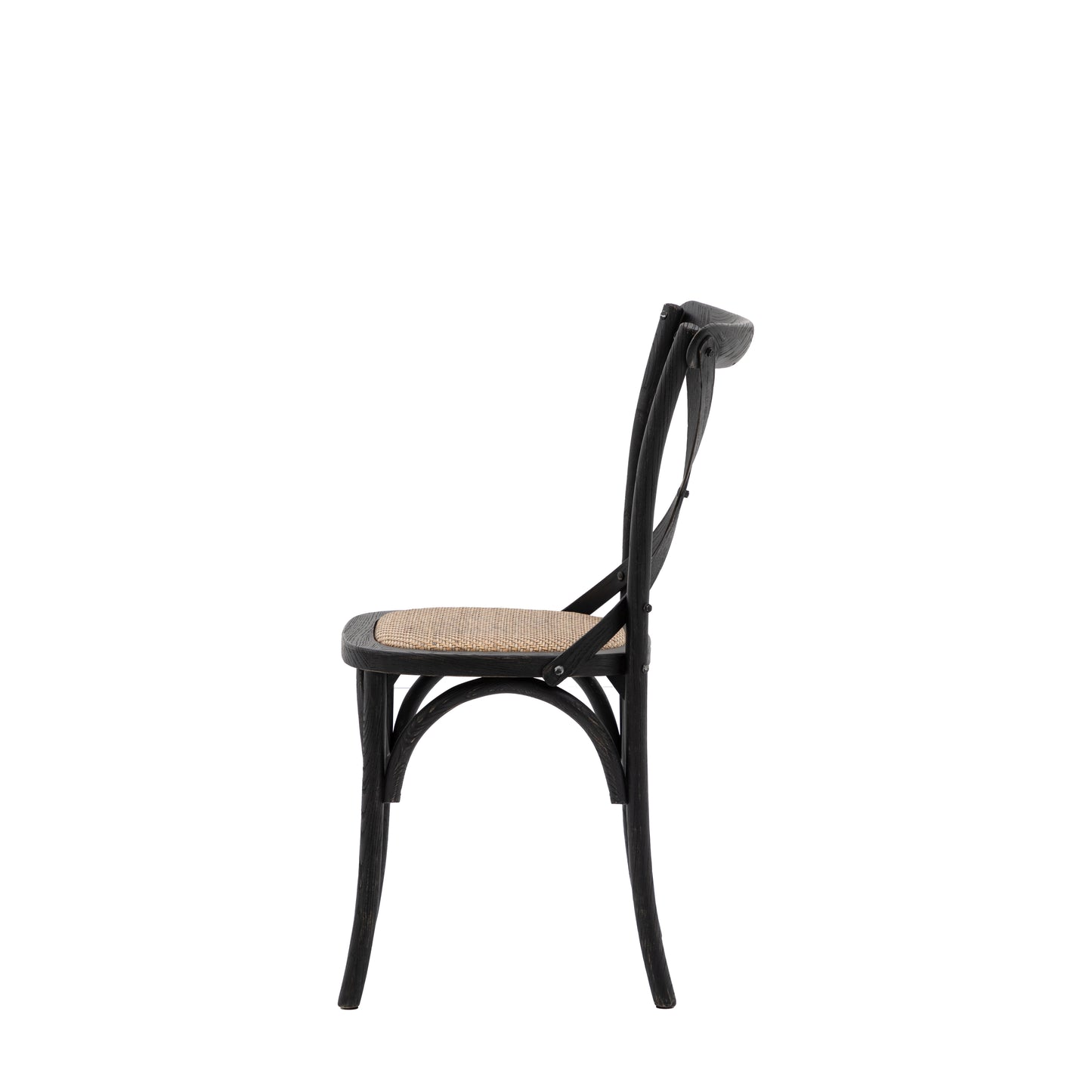 Cafe Chair Black Rattan 2 pk