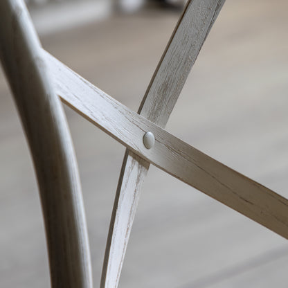Cafe Chair White Rattan 2 pk