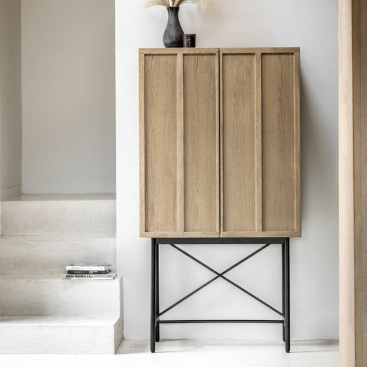 Panelled 2 Door Cocktail Cabinet