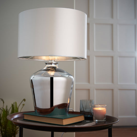 Waldorf Lamp Chrome Ivory