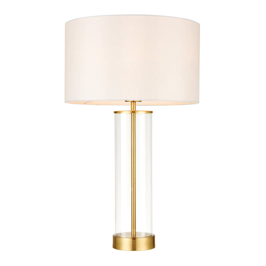 Lessina Table Lamp Brushed Brass Vintage White