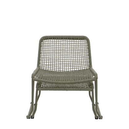 Sassano Lounge Chair with Footstool Green