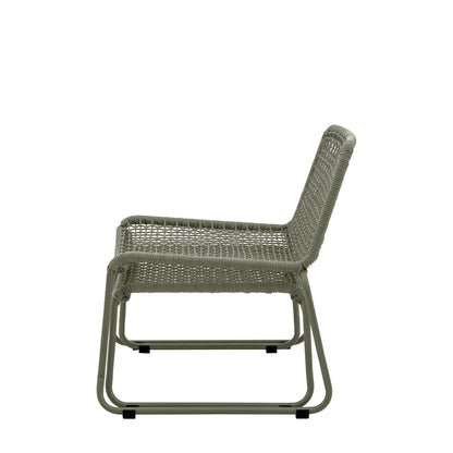 Sassano Lounge Chair with Footstool Green