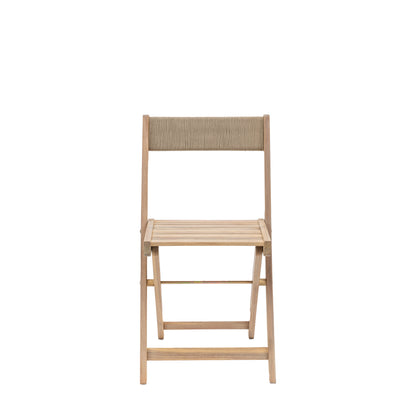 Lindos Folding Chair Natural 2pk