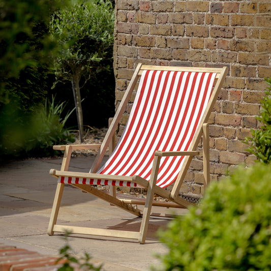 Deck Chair Stripped Red