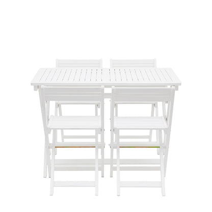 Lindos Folding Dining Set White