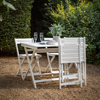 Lindos Folding Dining Set White