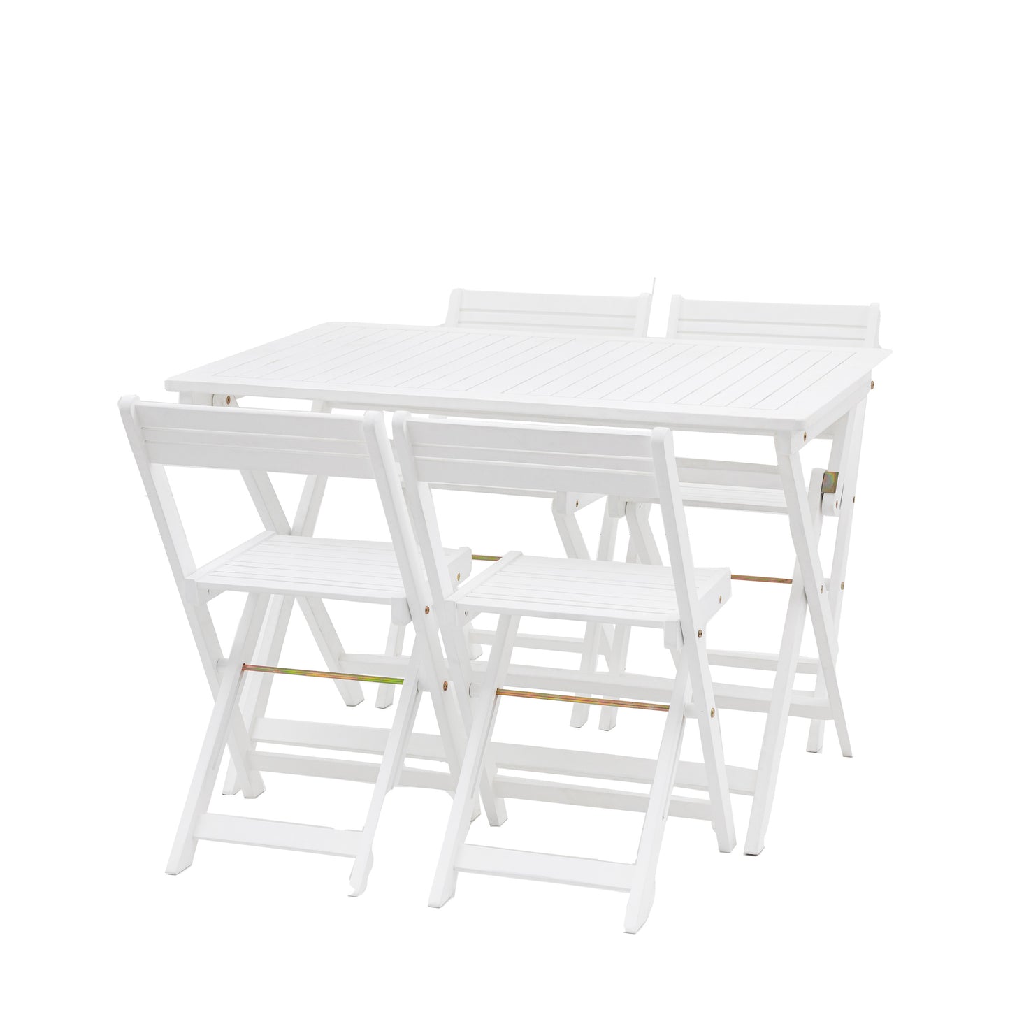 Lindos Folding Dining Set White