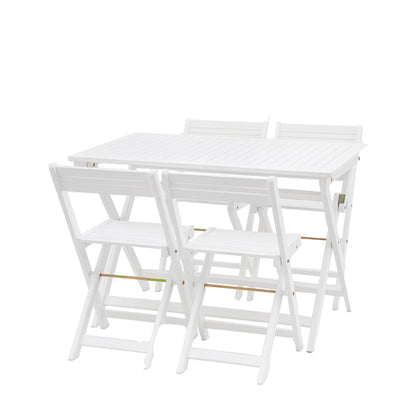 Lindos Folding Dining Set White