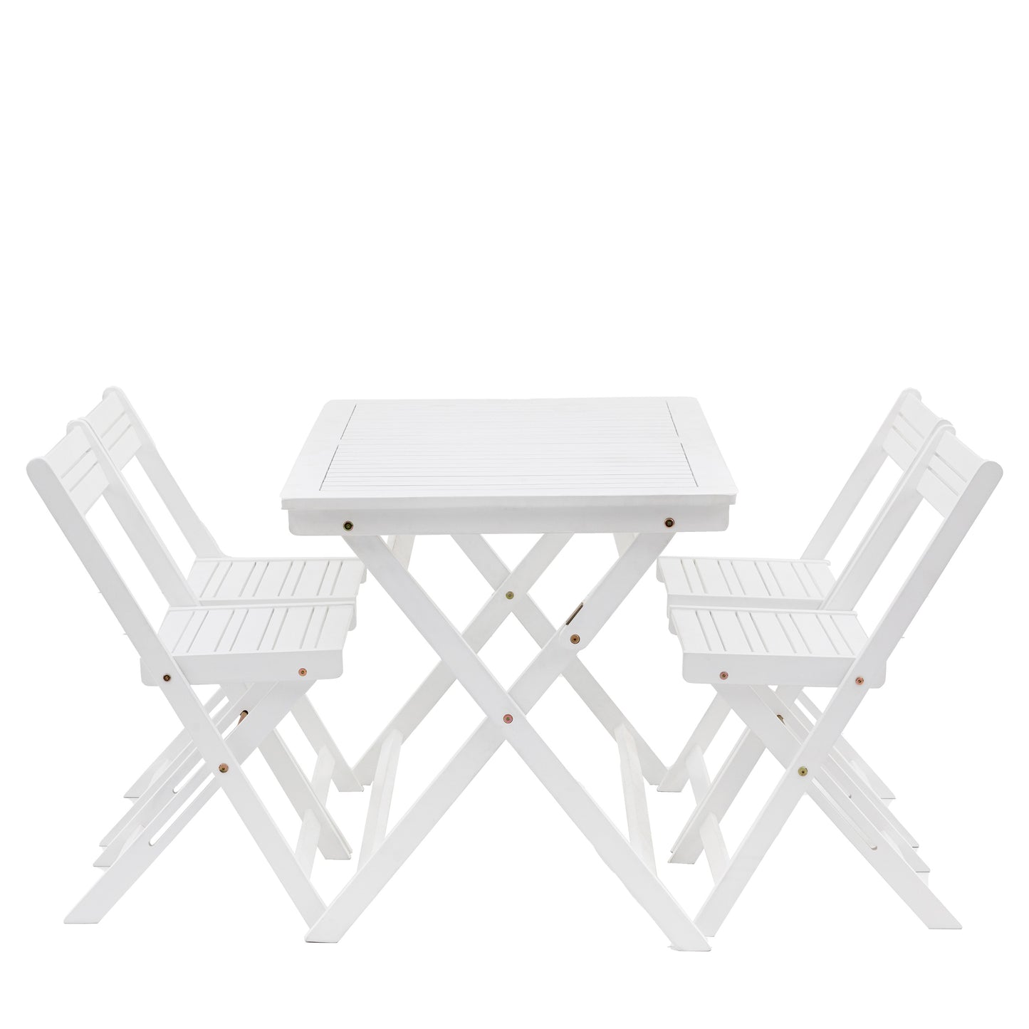 Lindos Folding Dining Set White