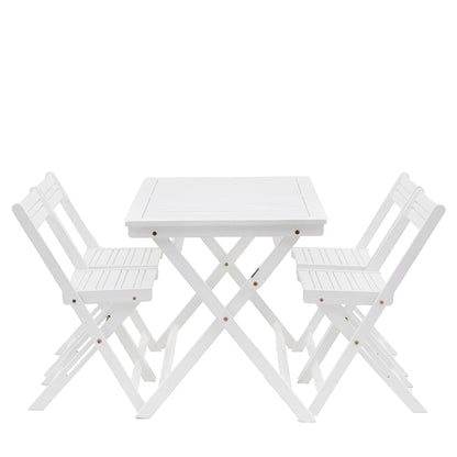 Lindos Folding Dining Set White