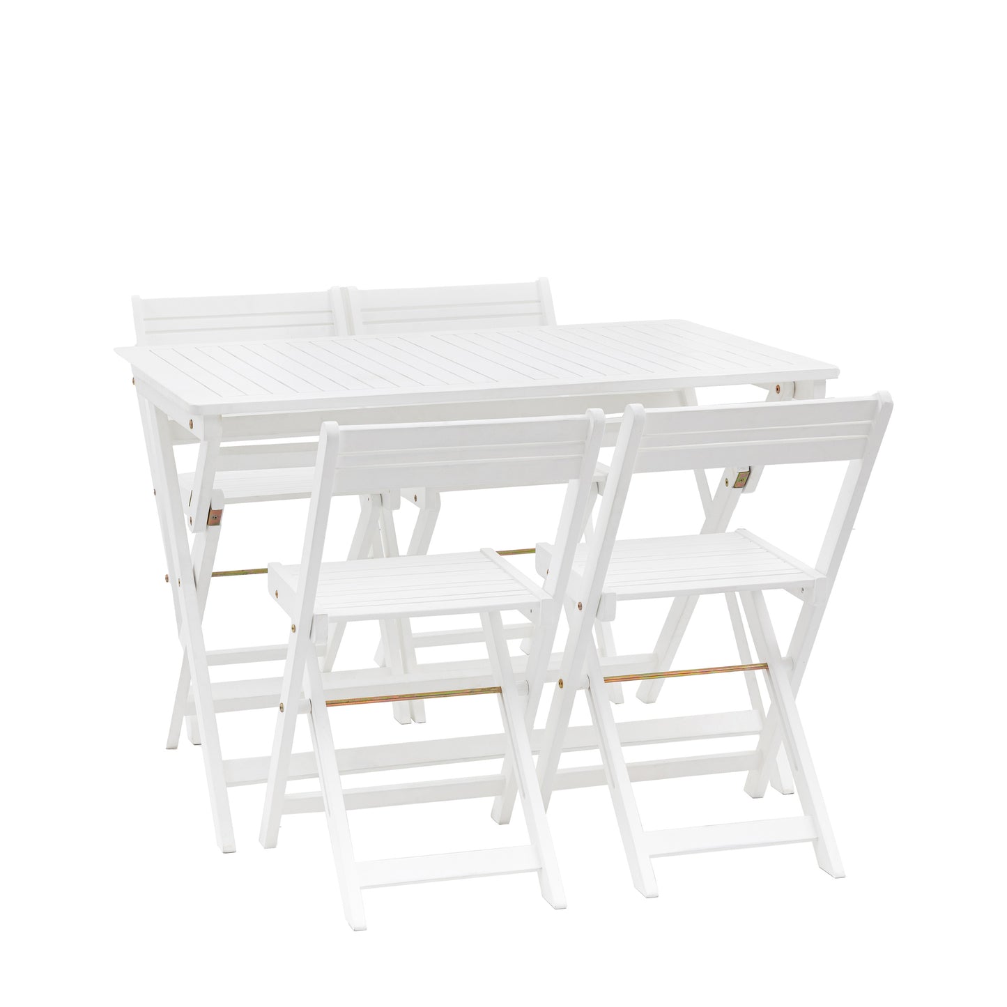 Lindos Folding Dining Set White