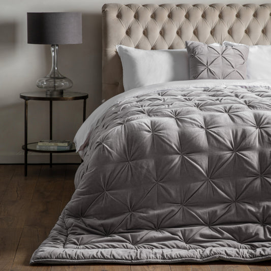 Opulent Velvet Bedspread Neutral