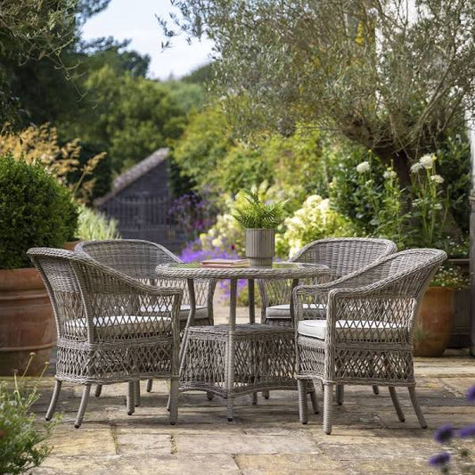 Menton Dining Set 4 Seater Stone